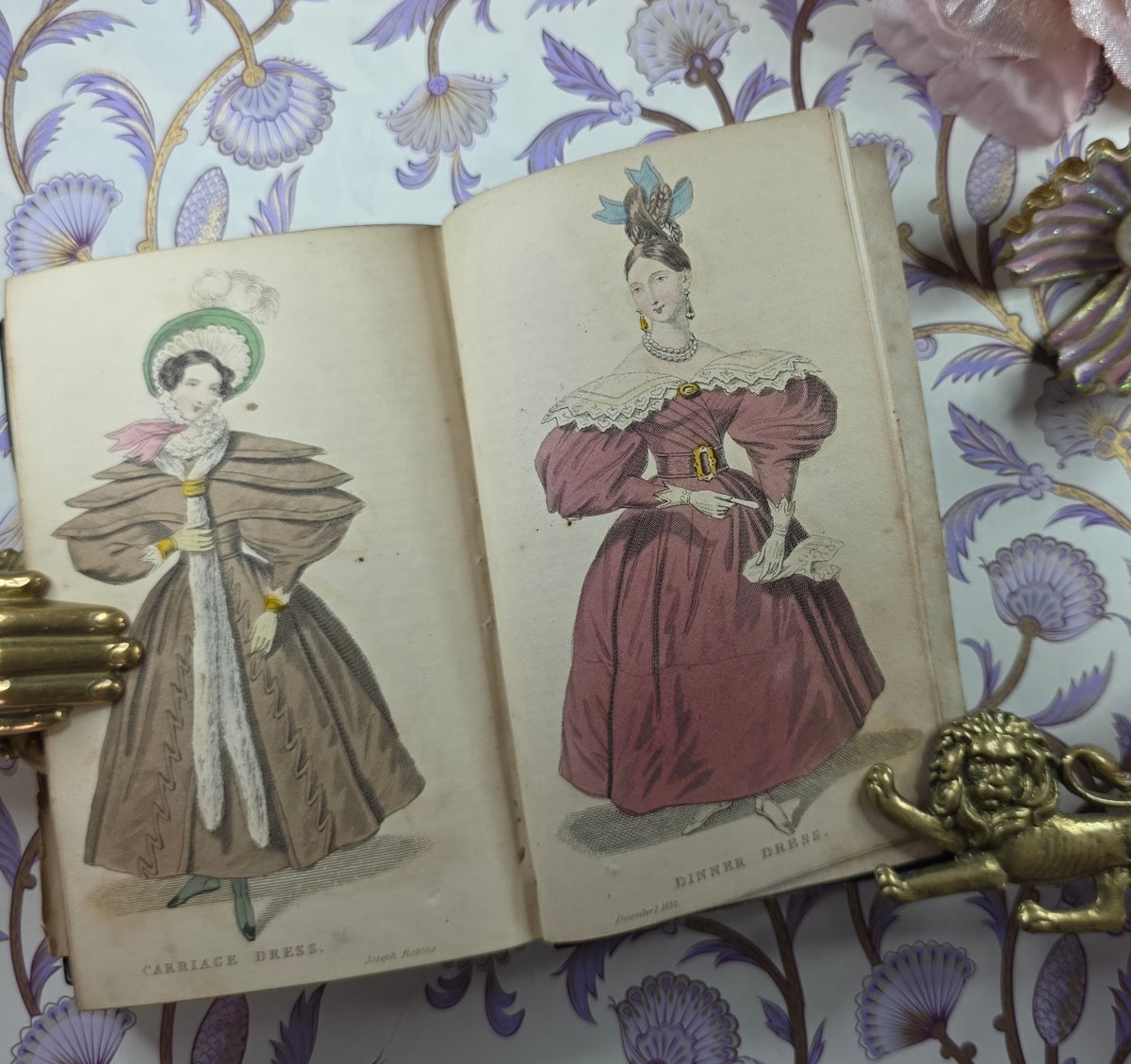 1832 The Ladies' Pocket Magazine (Complete Parts I and II) - Illustrated Antique Book