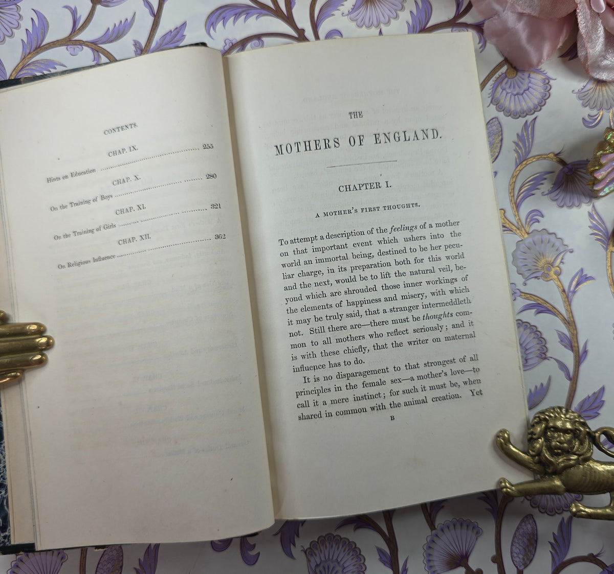 1843 The Mothers of England by SS Ellis - Antique Guide Book