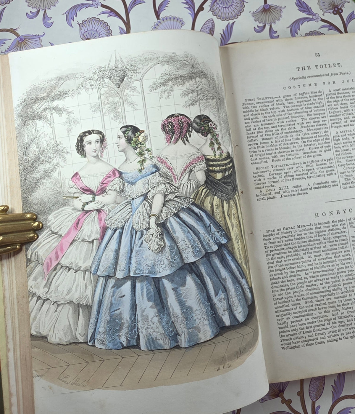1854 The Ladies' Companion and Monthly Magazine - Illustrated Antique Book