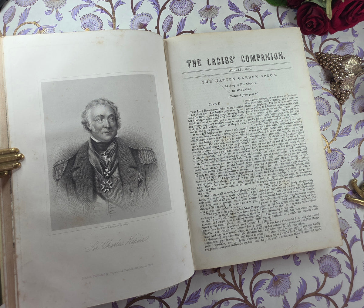 1854 The Ladies' Companion and Monthly Magazine - Illustrated Antique Book