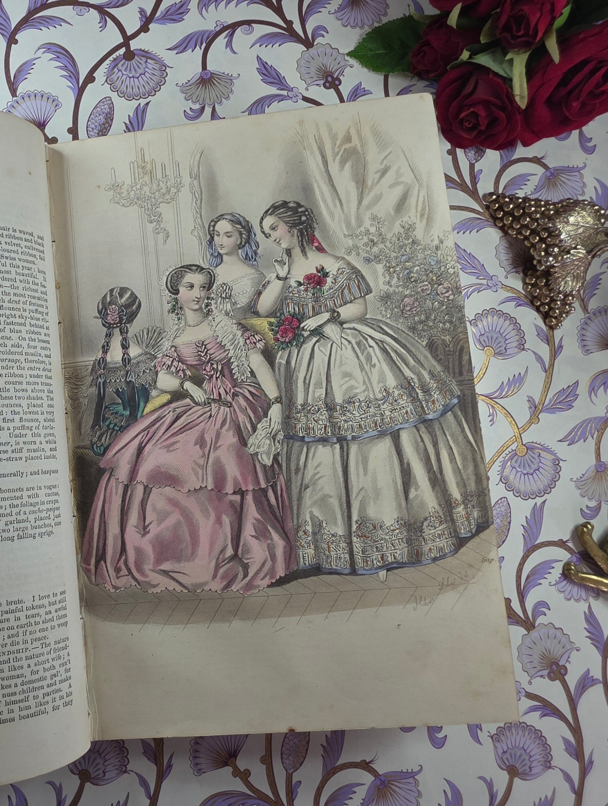 1854 The Ladies' Companion and Monthly Magazine - Illustrated Antique Book