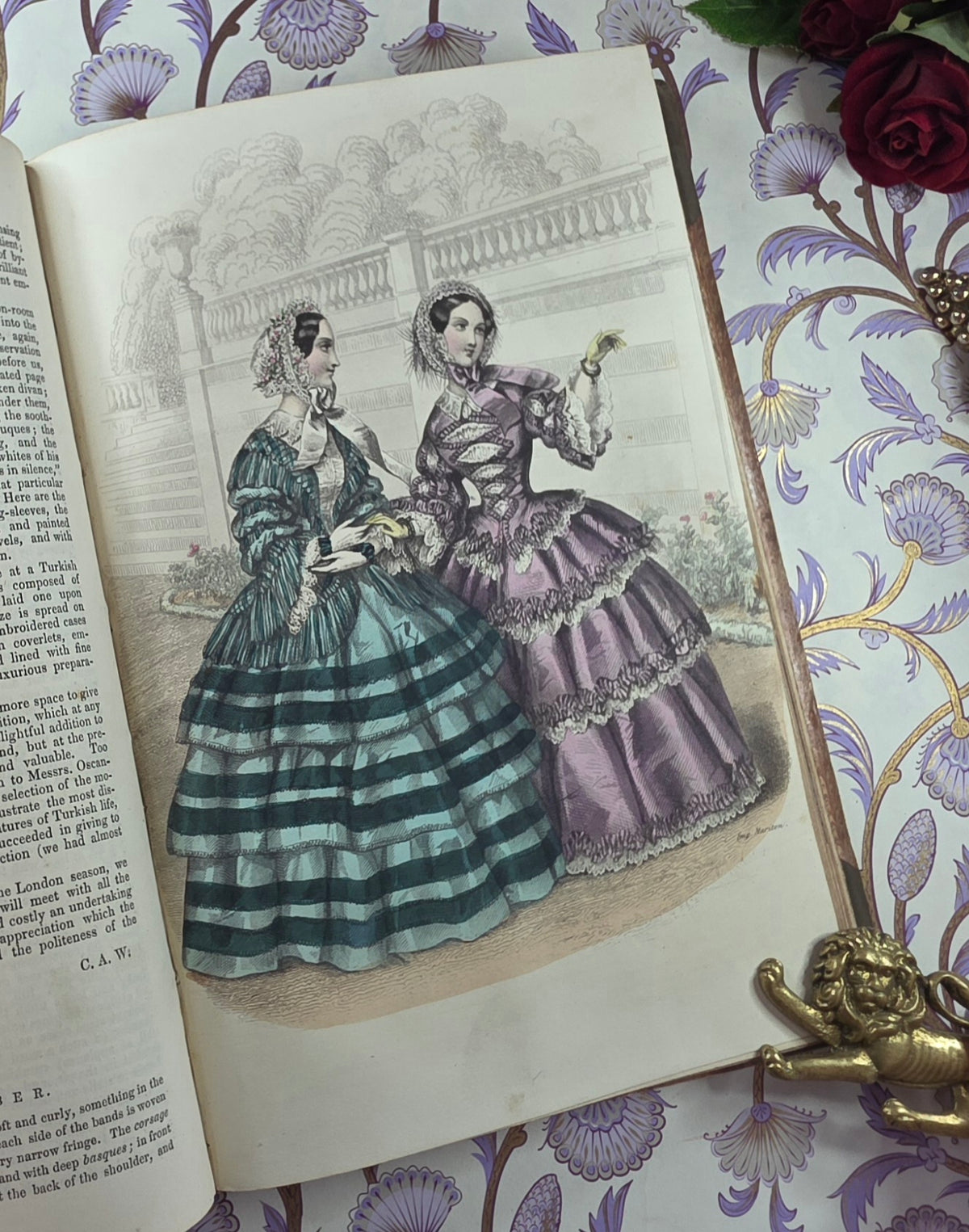 1854 The Ladies' Companion and Monthly Magazine - Illustrated Antique Book