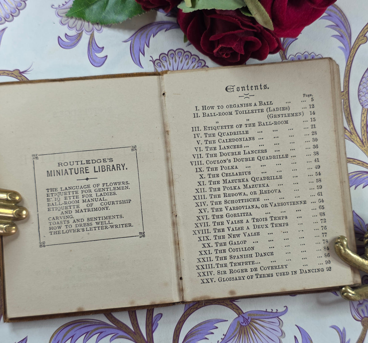 Ball-Room Companion - Miniature Library - Antique Guide Book - Scarce