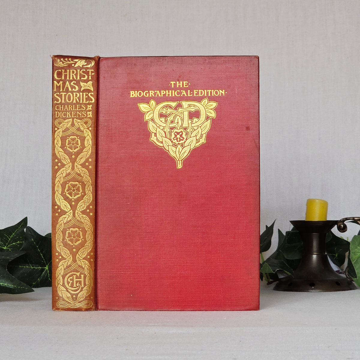 1906 Christmas Stories by Charles Dickens - Illustrated Antique Book - Short Stories Which Do NOT Include The Longer A Christmas Carol