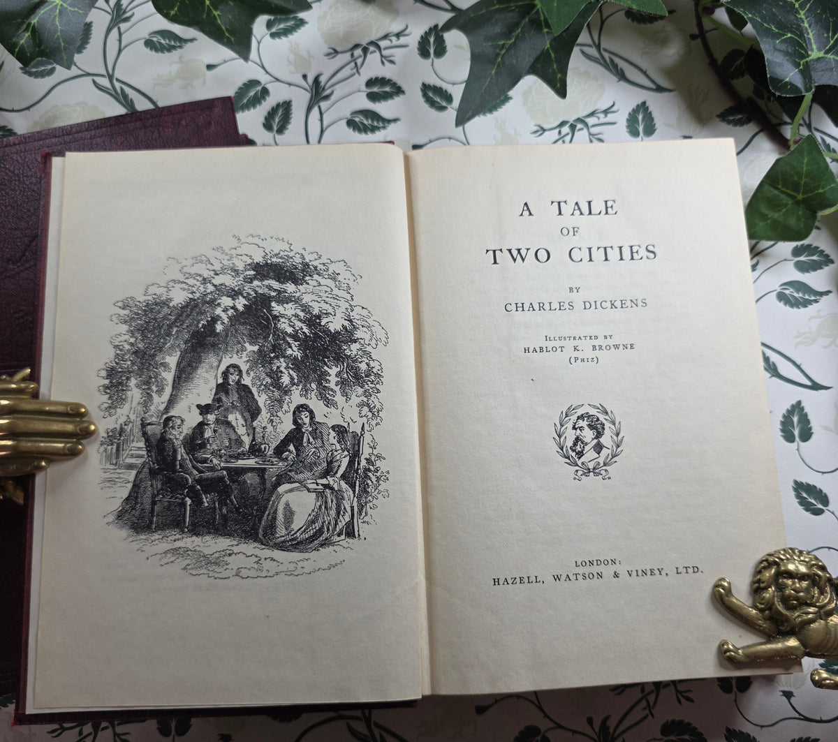 Christmas Books and Stories by Charles Dickens- Vintage Illustrated Two-Volume Set