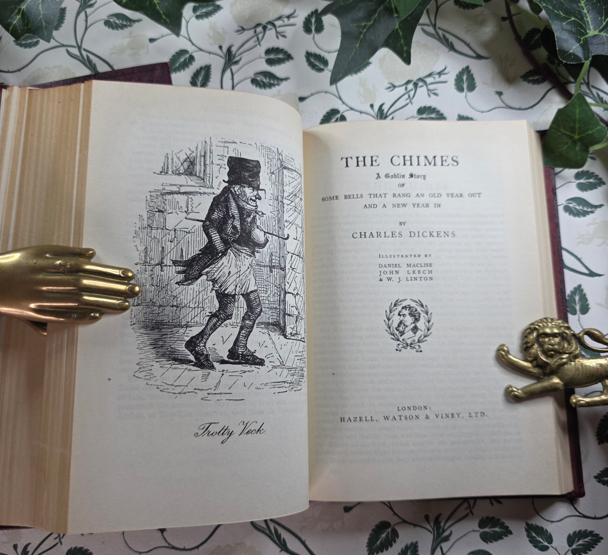 Christmas Books and Stories by Charles Dickens- Vintage Illustrated Two-Volume Set