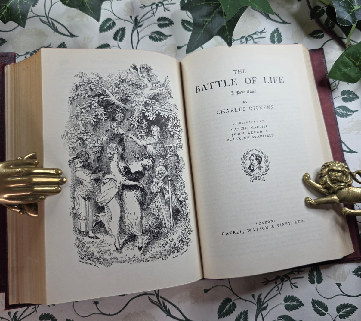 Christmas Books and Stories by Charles Dickens- Vintage Illustrated Two-Volume Set
