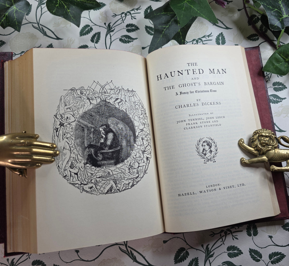 Christmas Books and Stories by Charles Dickens- Vintage Illustrated Two-Volume Set
