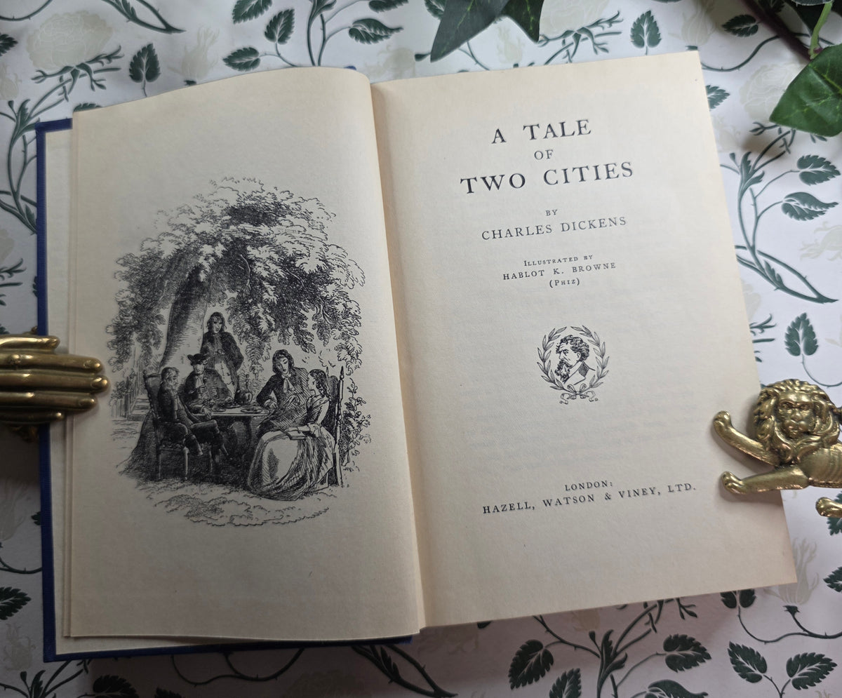 A Christmas Carol & A Tale of Two Cities by Charles Dickens - Illustrated Vintage Book