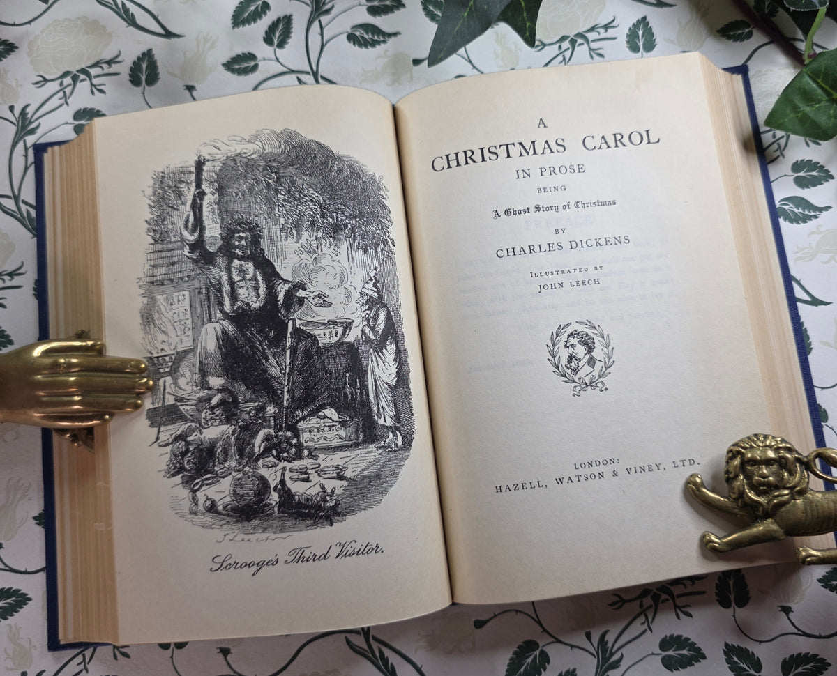 A Christmas Carol & A Tale of Two Cities by Charles Dickens - Illustrated Vintage Book