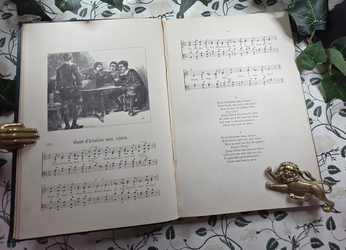 1870s Christmas Carols New and Old - Illustrated Antique Music Book