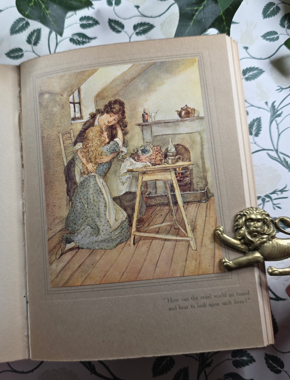 1913 The Chimes by Charles Dickens - One of the Five Christmas Books - Illustrated Antique Book