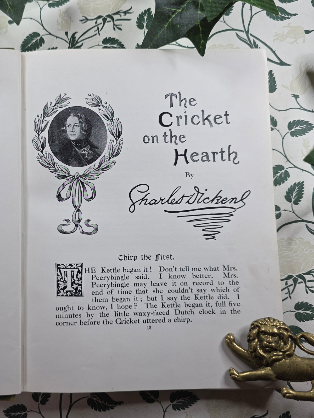1912 The Cricket on the Hearth by Charles Dickens - Illustrated Antique Book