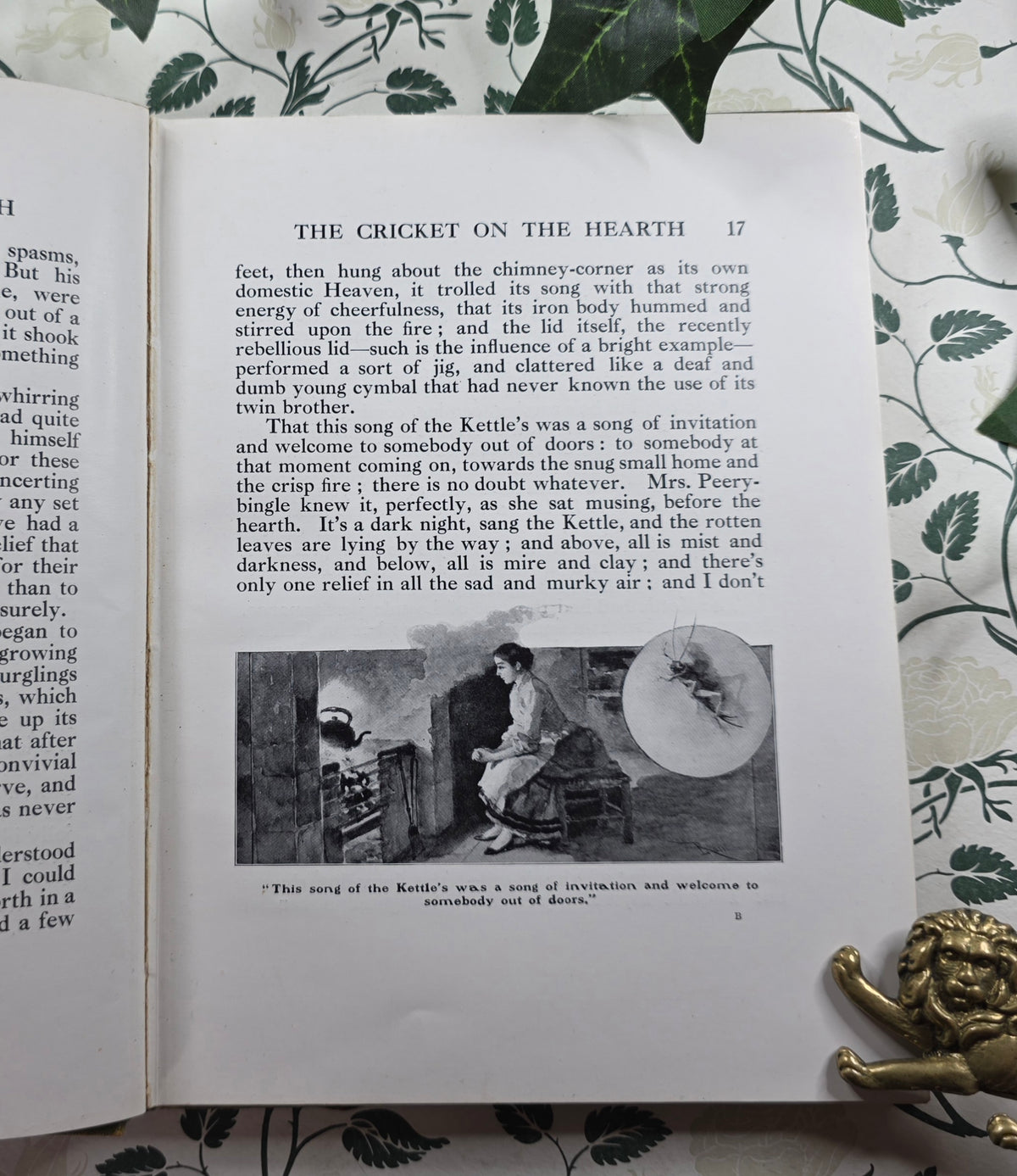 1912 The Cricket on the Hearth by Charles Dickens - Illustrated Antique Book