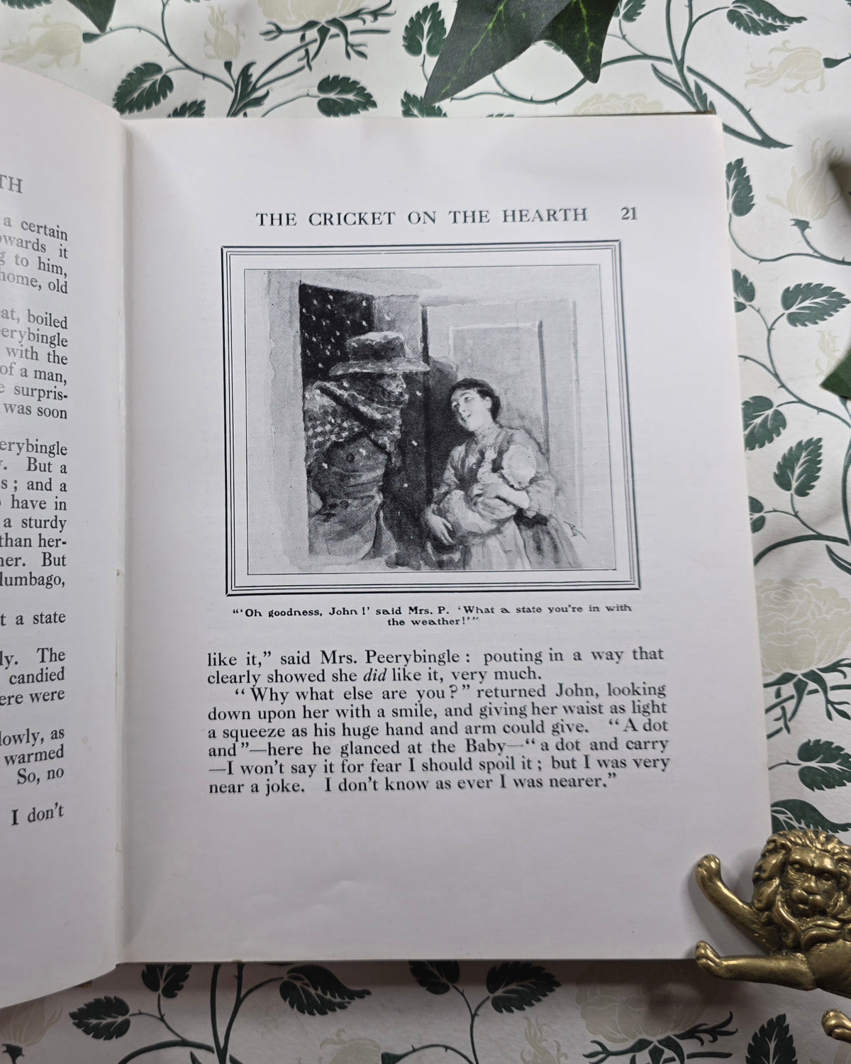 1912 The Cricket on the Hearth by Charles Dickens - Illustrated Antique Book