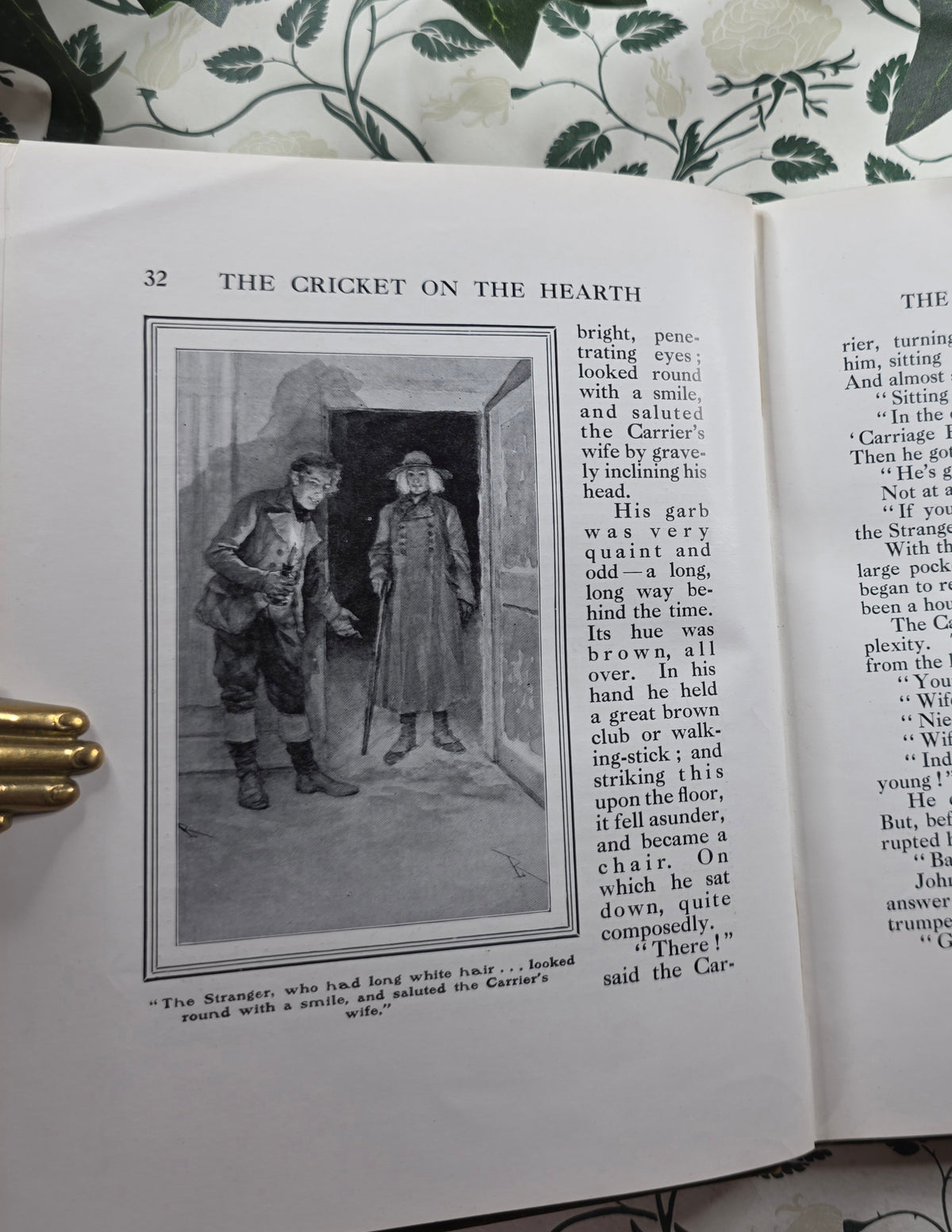 1912 The Cricket on the Hearth by Charles Dickens - Illustrated Antique Book