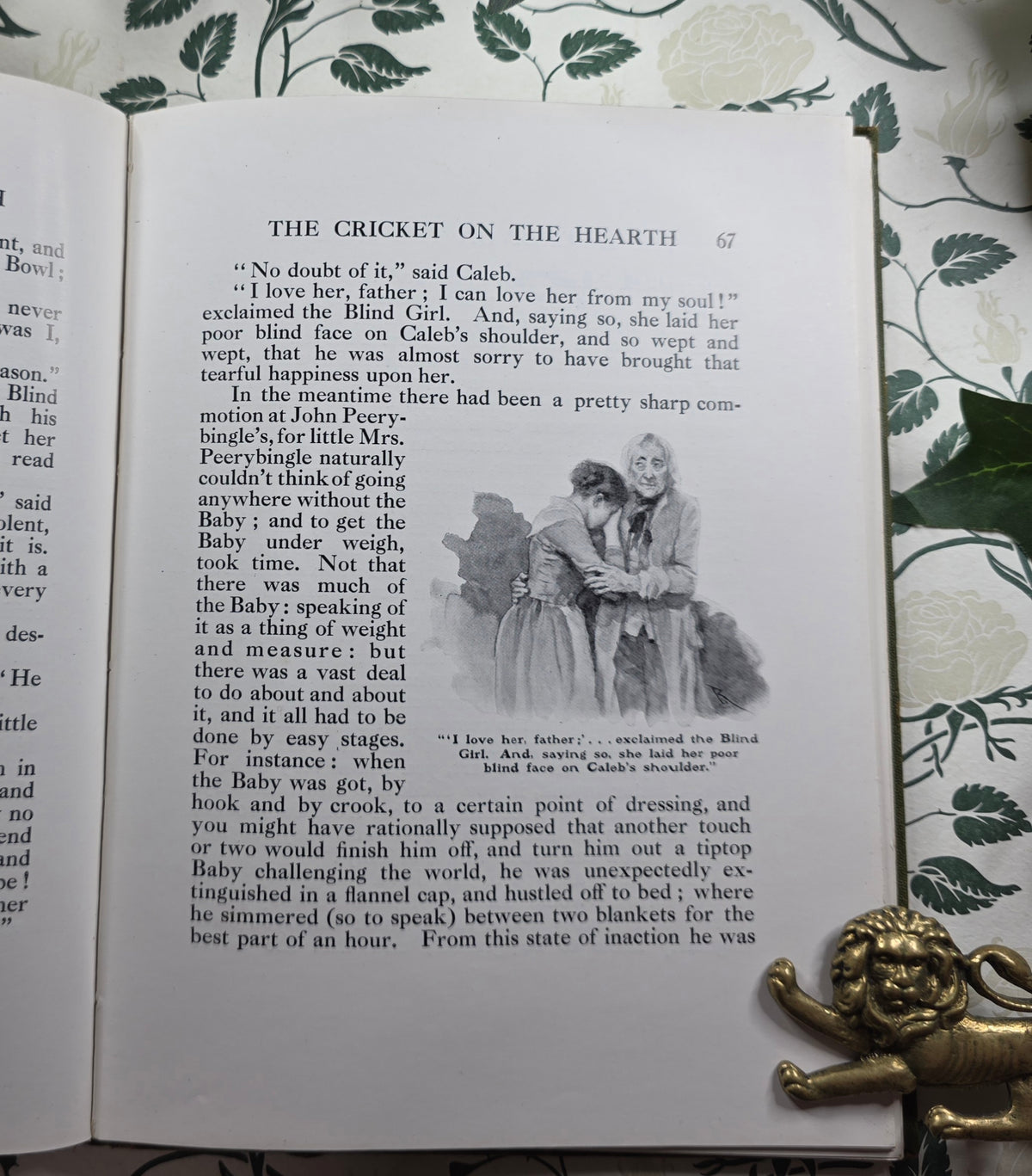 1912 The Cricket on the Hearth by Charles Dickens - Illustrated Antique Book