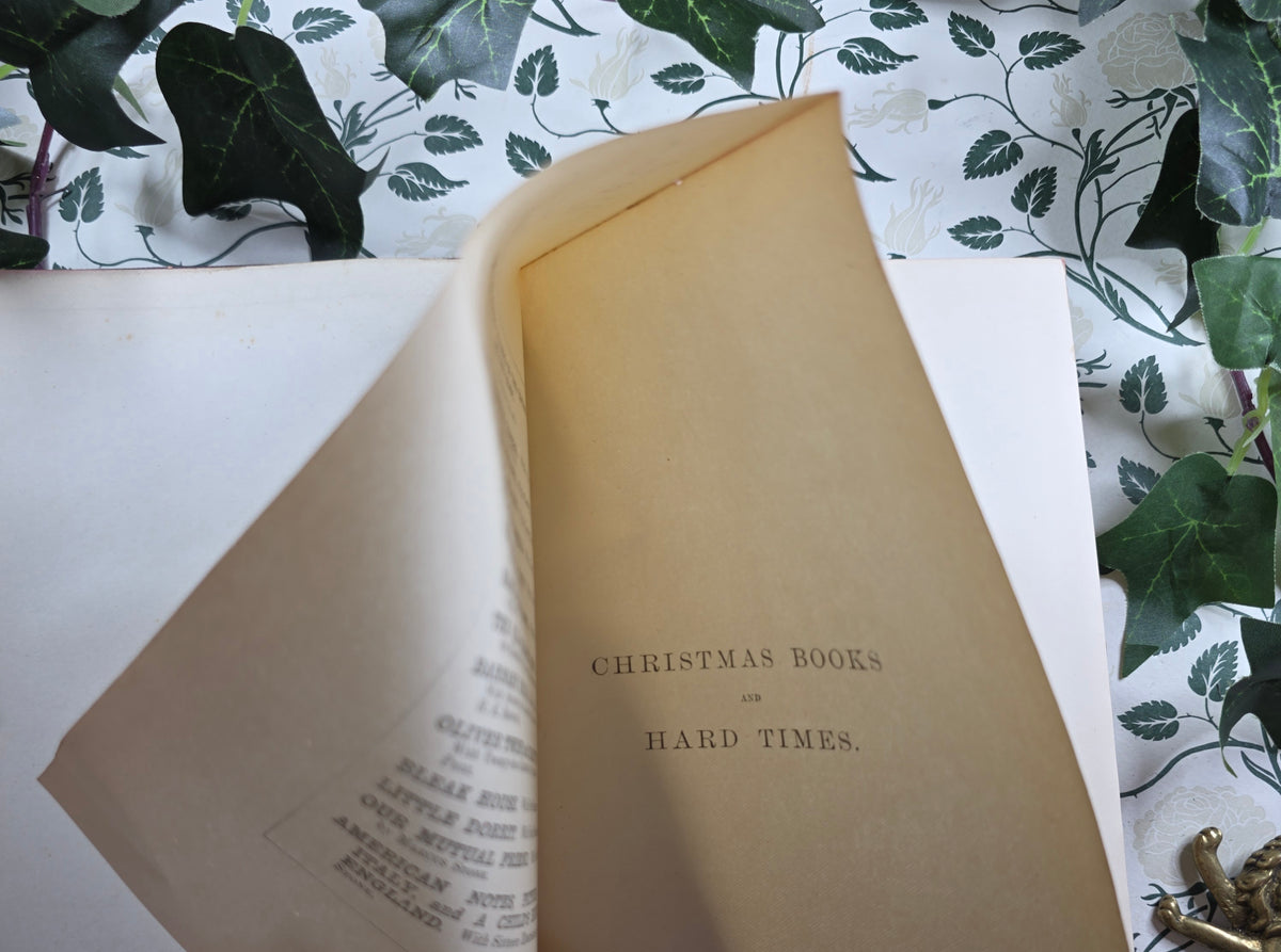 1891 Christmas Books Including A Christmas Carol by Charles Dickens - Illustrated Antique Book