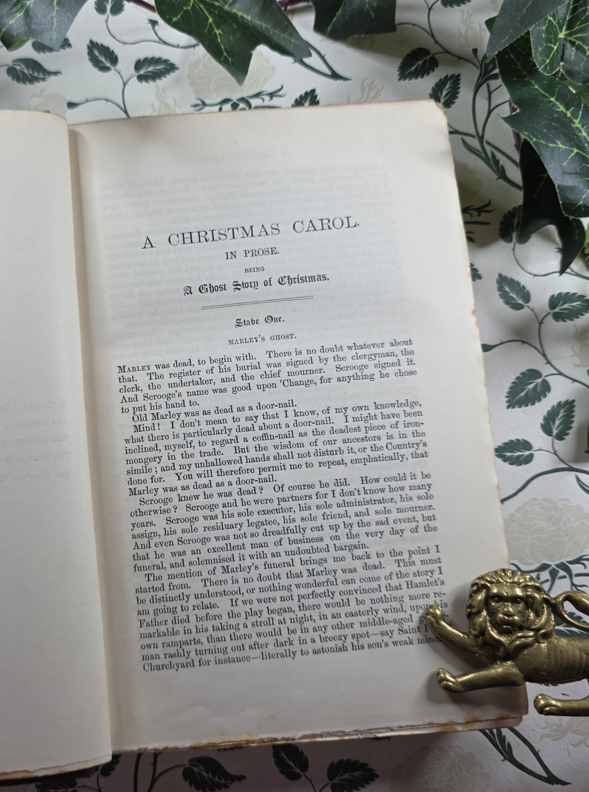 1891 Christmas Books Including A Christmas Carol by Charles Dickens - Illustrated Antique Book