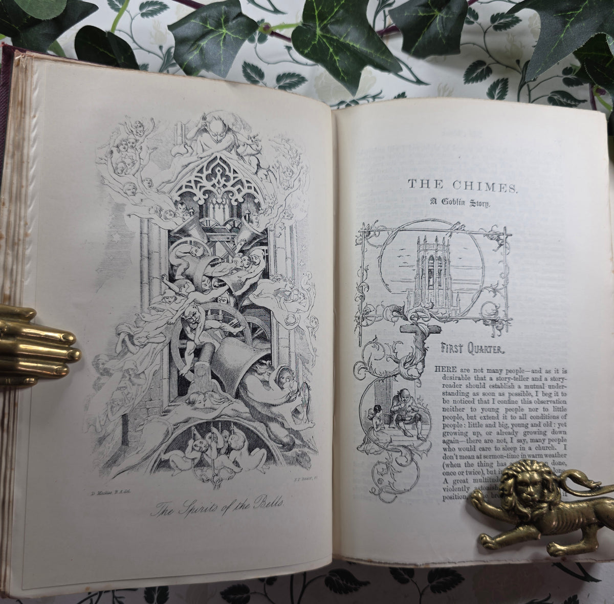 1891 Christmas Books Including A Christmas Carol by Charles Dickens - Illustrated Antique Book