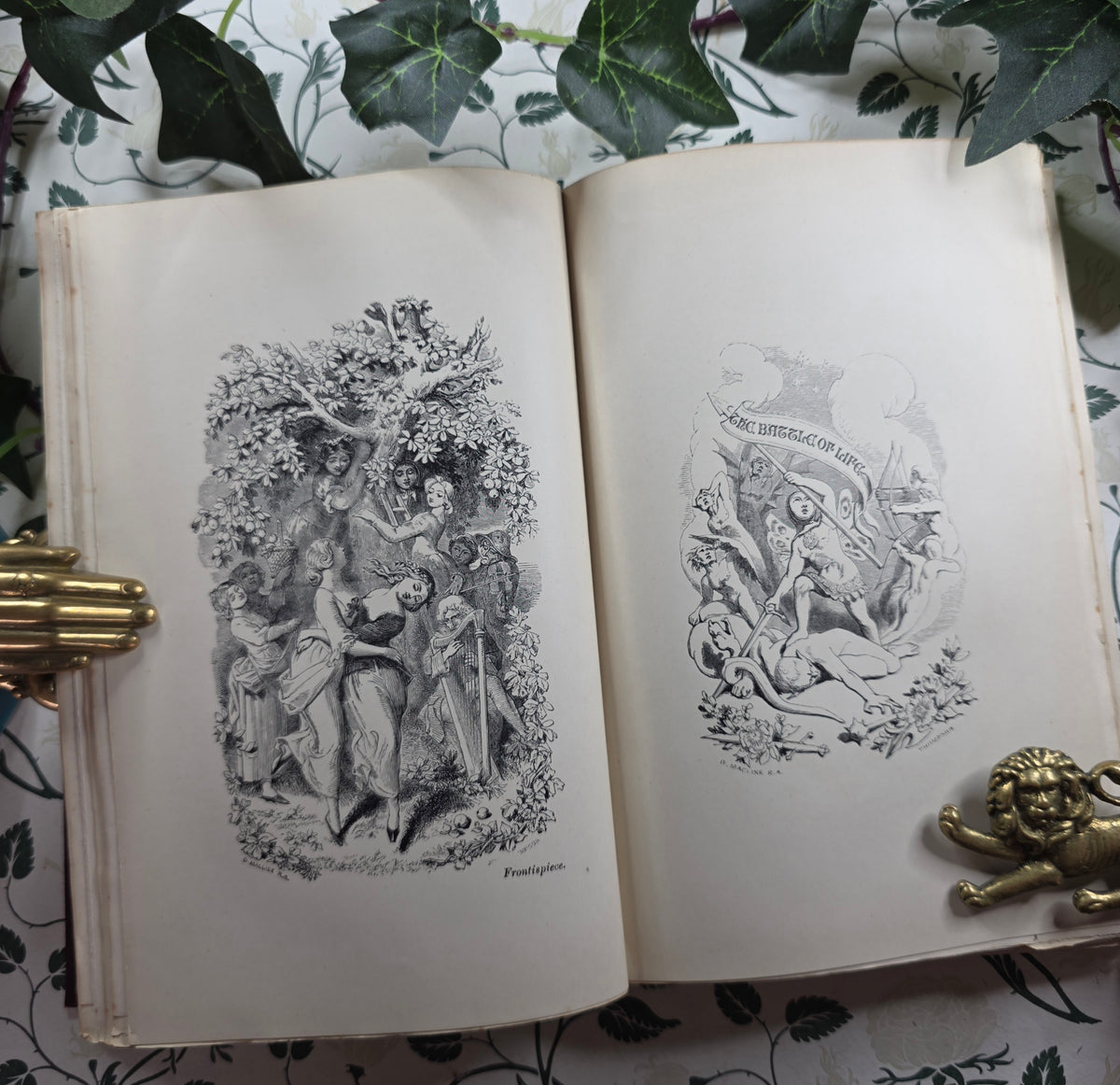 1891 Christmas Books Including A Christmas Carol by Charles Dickens - Illustrated Antique Book