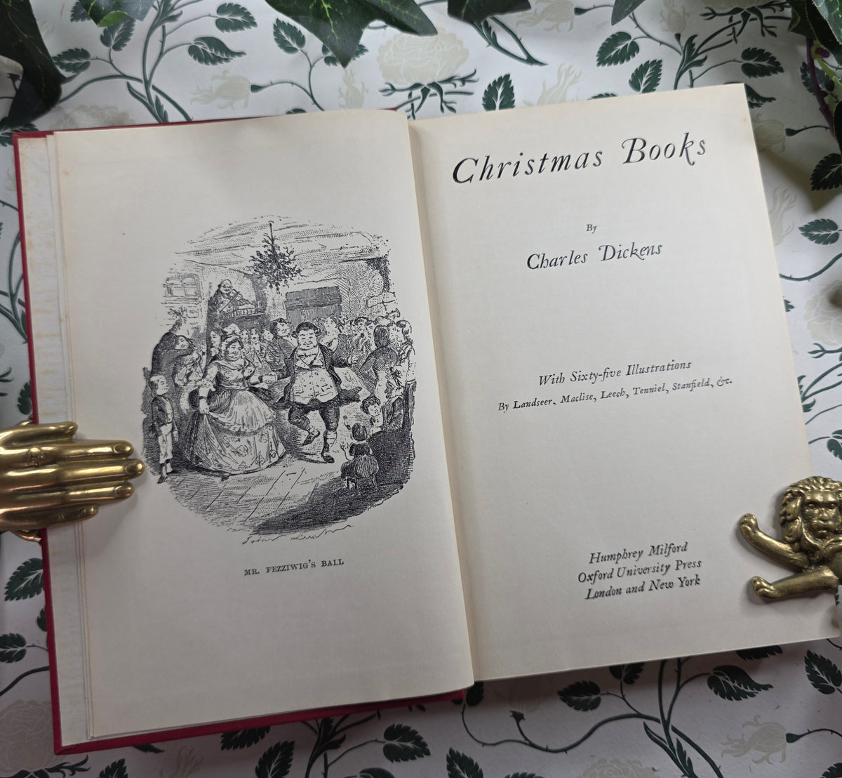 c1930 Christmas Books by Charles Dickens - Illustrated Antique Book