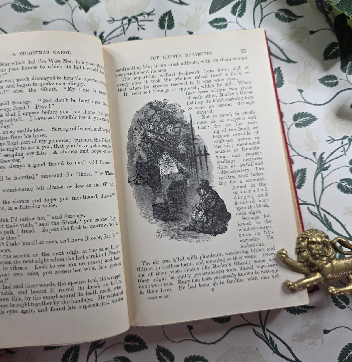 c1930 Christmas Books by Charles Dickens - Illustrated Antique Book