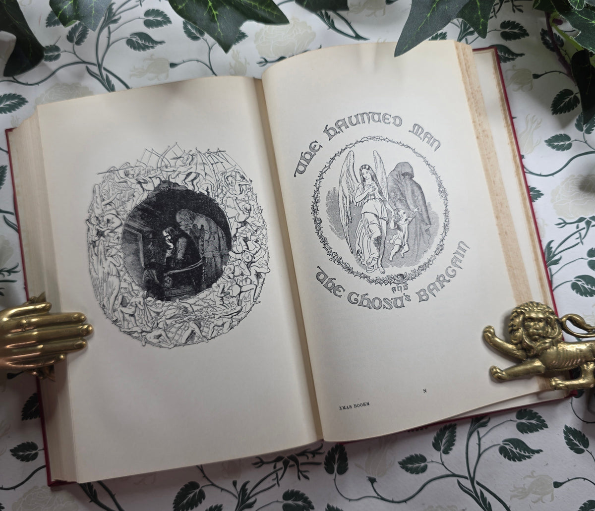 c1930 Christmas Books by Charles Dickens - Illustrated Antique Book