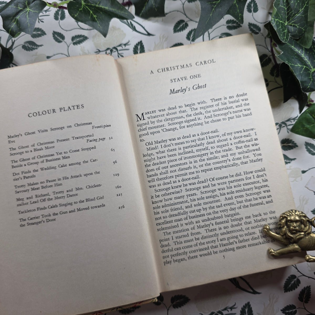 1956 A Christmas Carol, The Chimes and The Cricket on the Hearth by Charles Dickens - Illustrated Vintage Edition
