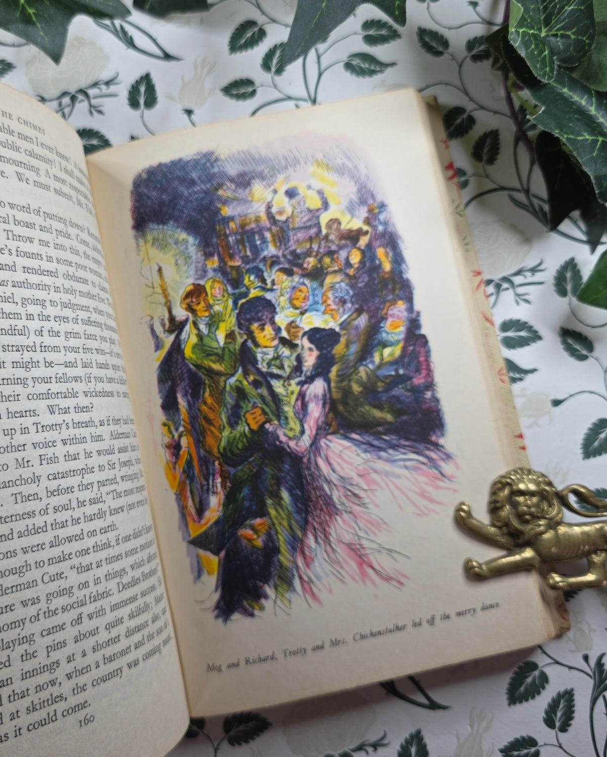 1956 A Christmas Carol, The Chimes and The Cricket on the Hearth by Charles Dickens - Illustrated Vintage Edition
