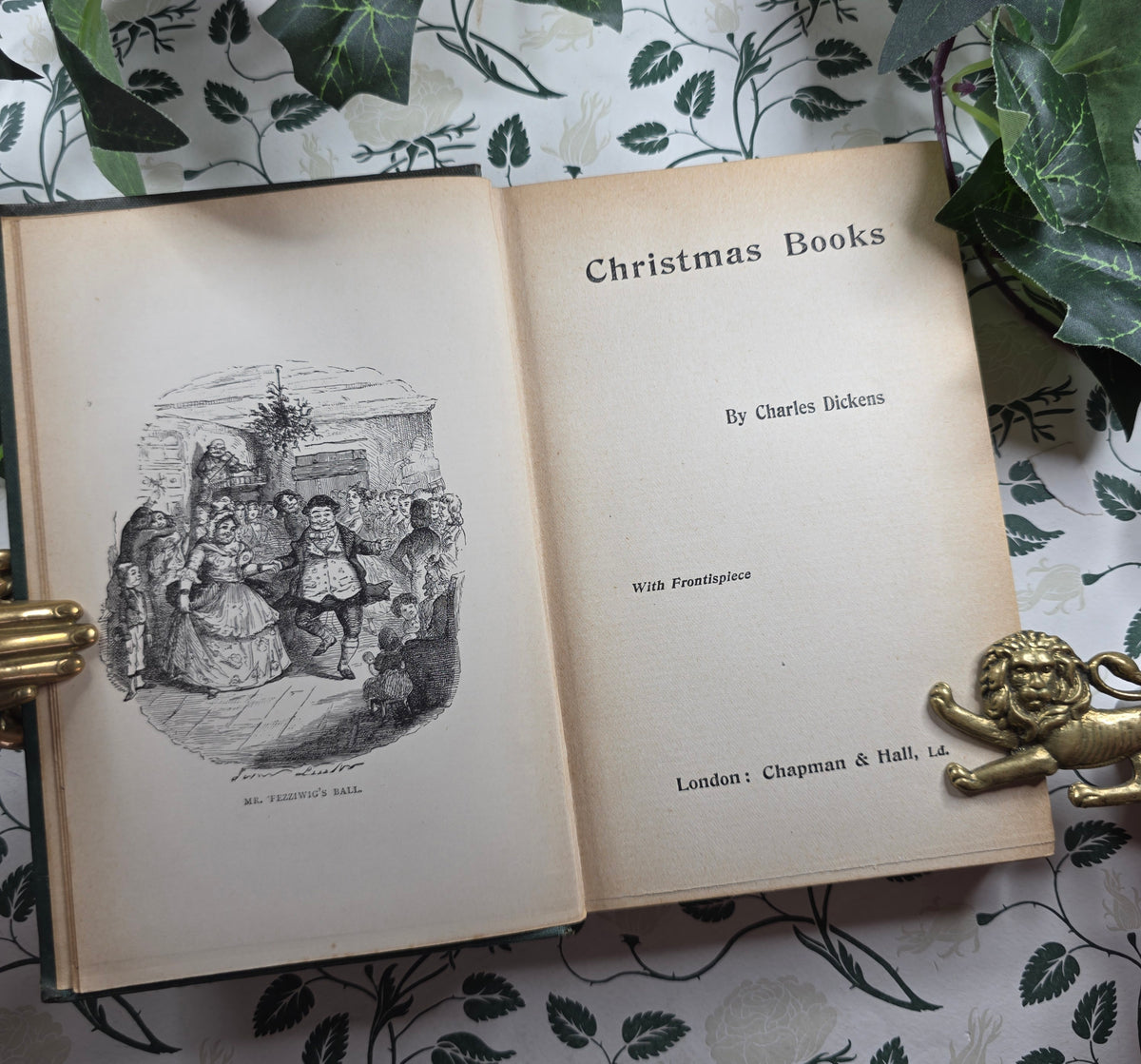 1900s Christmas Books Including A Christmas Carol by Charles Dickens - Antique Book