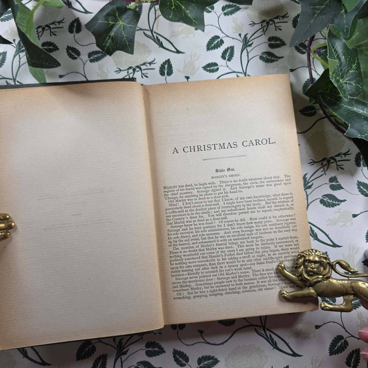 1900s Christmas Books Including A Christmas Carol by Charles Dickens - Antique Book