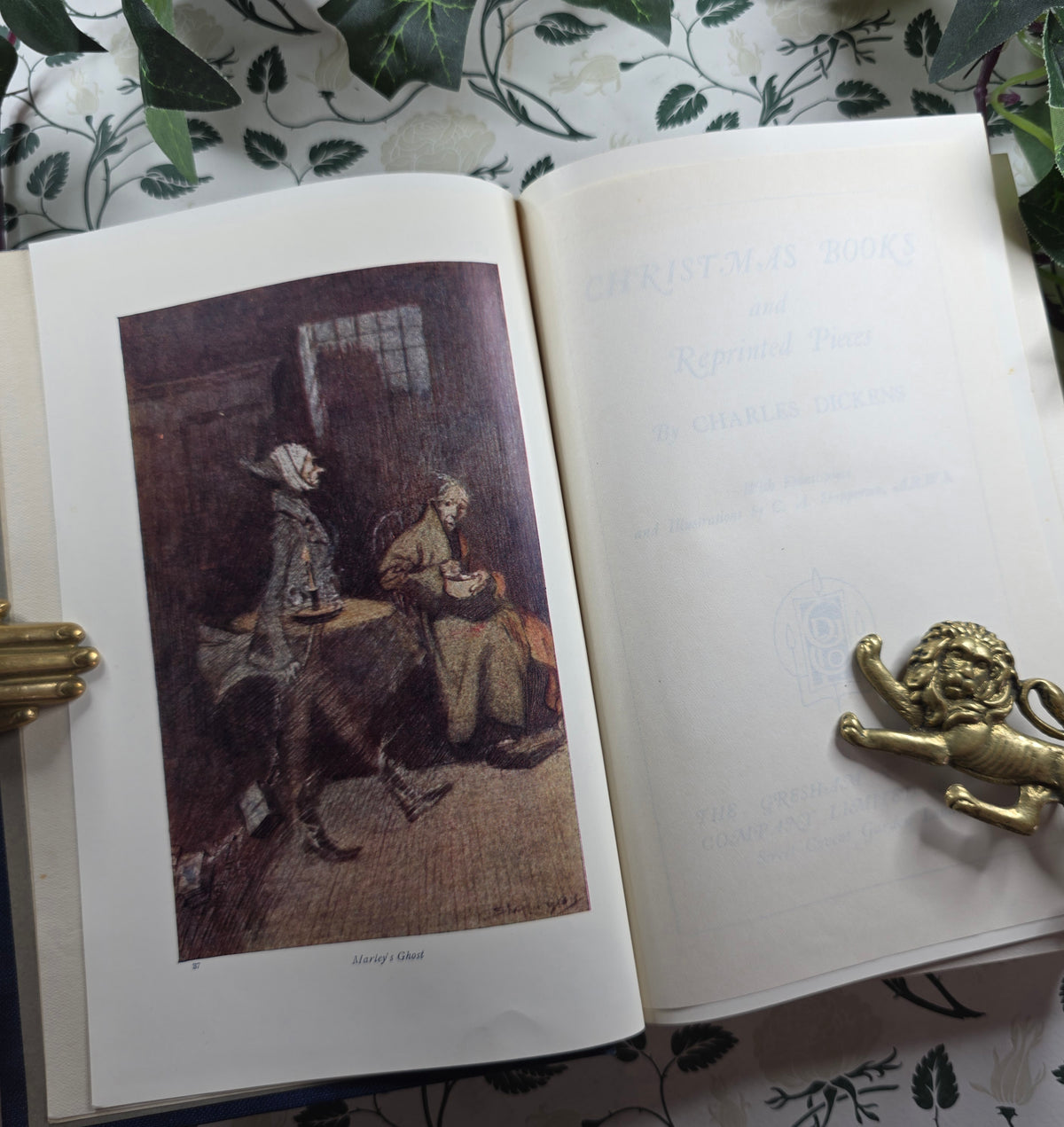 1902 Christmas Books Including A Christmas Carol by Charles Dickens - Illustrated Antique Book