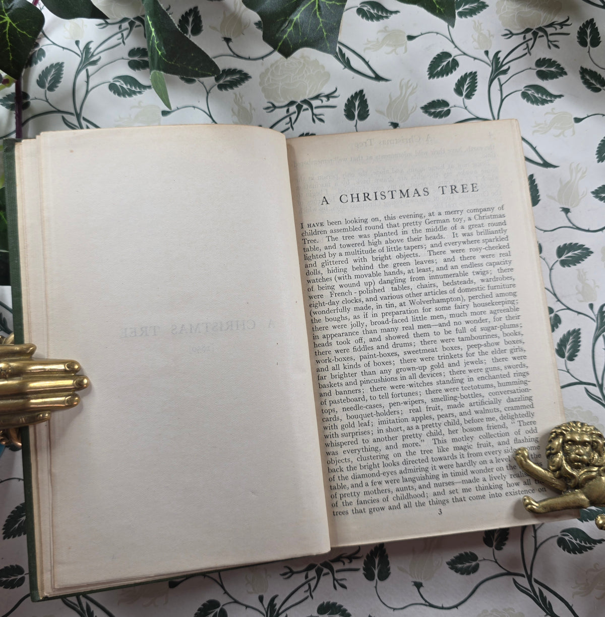 1907 Christmas Stories by Charles Dickens - Antique Book