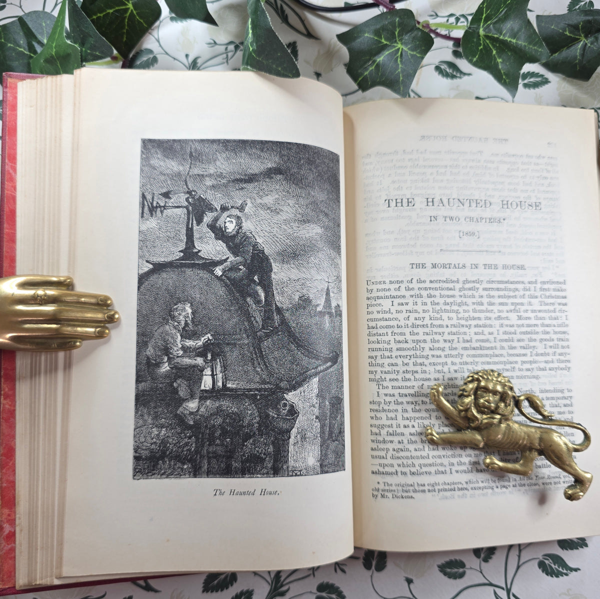 1906 Christmas Stories by Charles Dickens - Illustrated Antique Book - Short Stories Which Do NOT Include The Longer A Christmas Carol