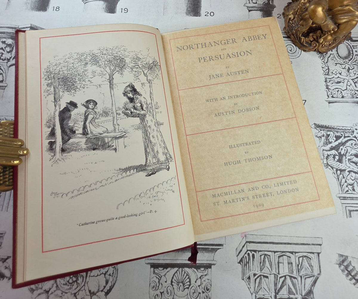 1909 Northanger Abbey and Persuasion by Jane Austen - Illustrated Antique Book