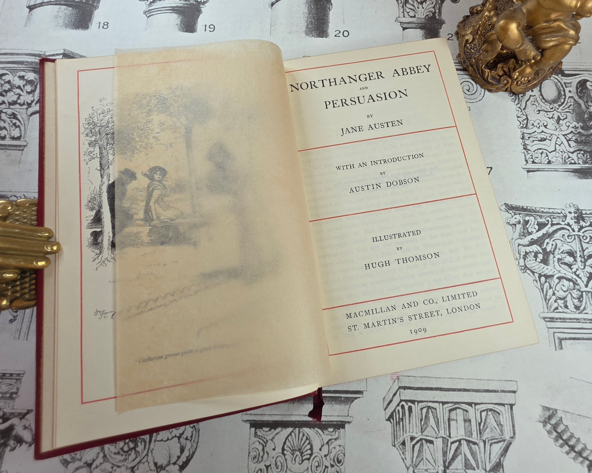 1909 Northanger Abbey and Persuasion by Jane Austen - Illustrated Antique Book