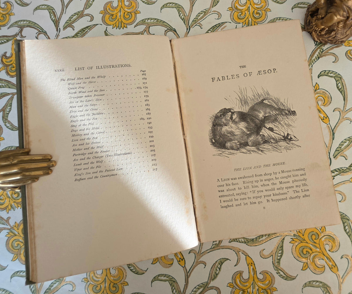 1914 Aesop's Fables - Illustrated Antique Book