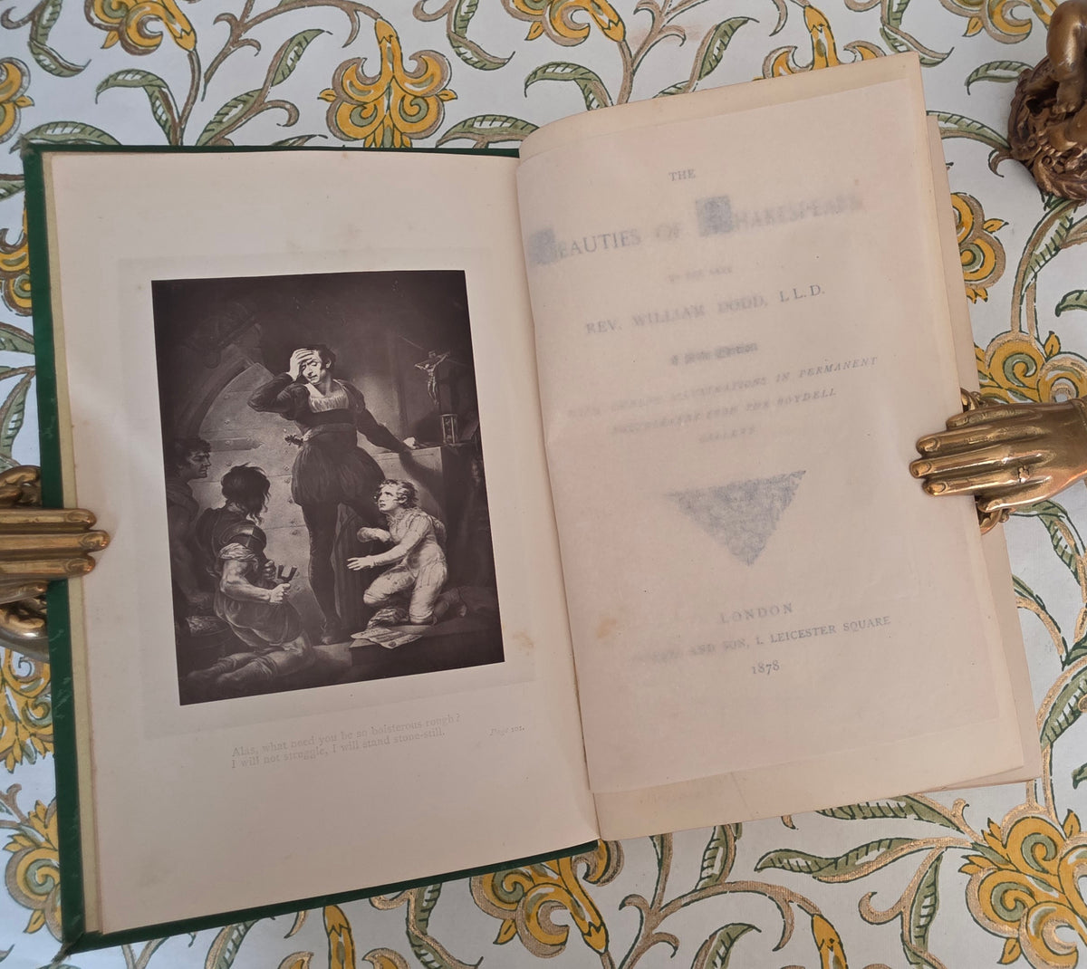 1878 The Beauties of Shakespeare - Illustrated Antique Book