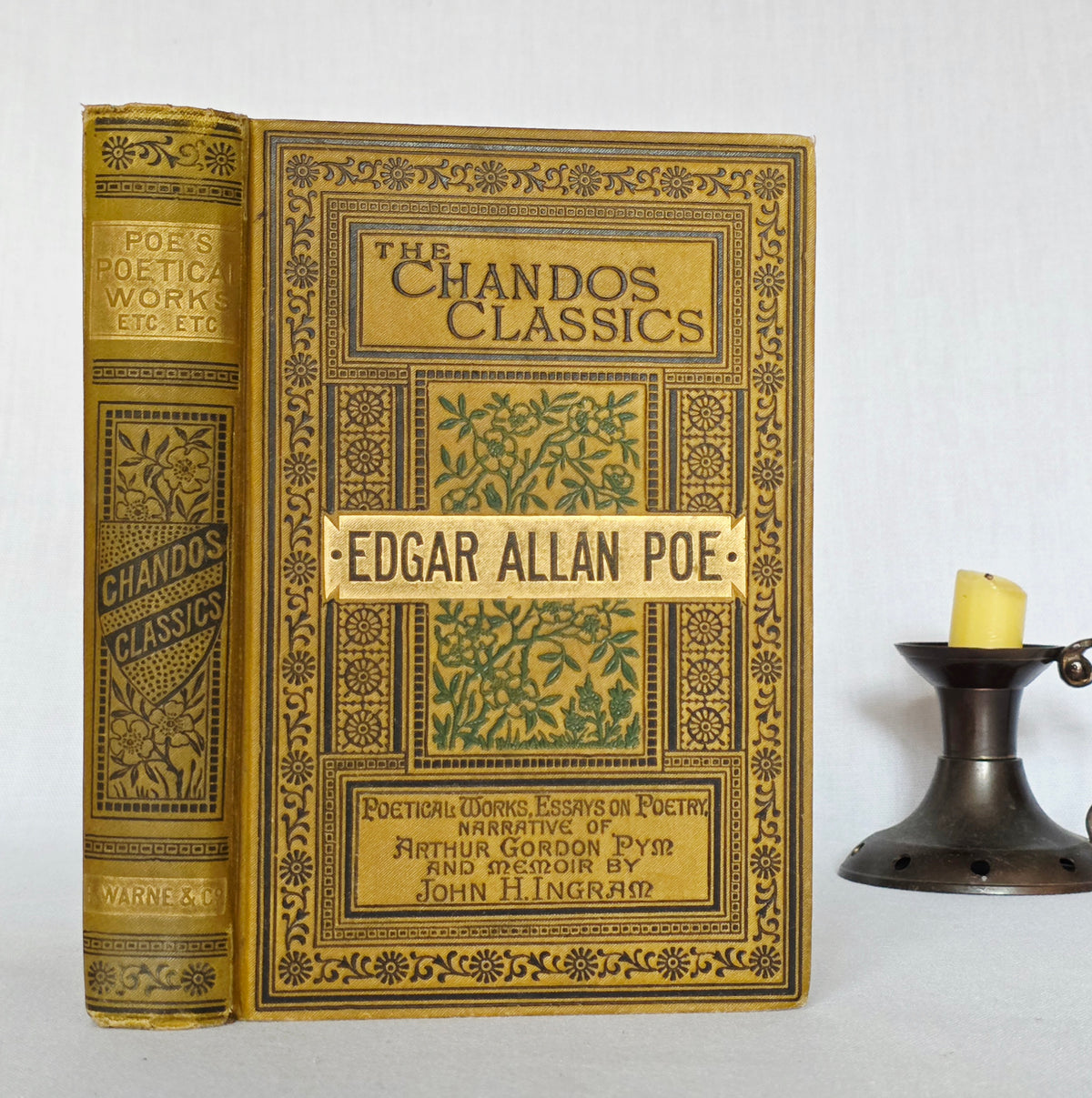 1888 Complete Poetical Works and Essays on Poetry of Edgar Allan Poe - Antique Book