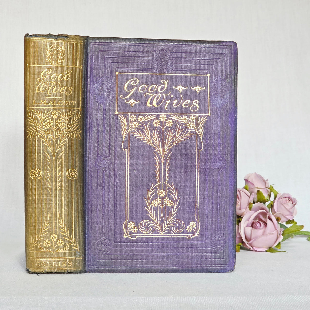 c1910 Good Wives by Louisa May Alcott- Illustrated Antique Book