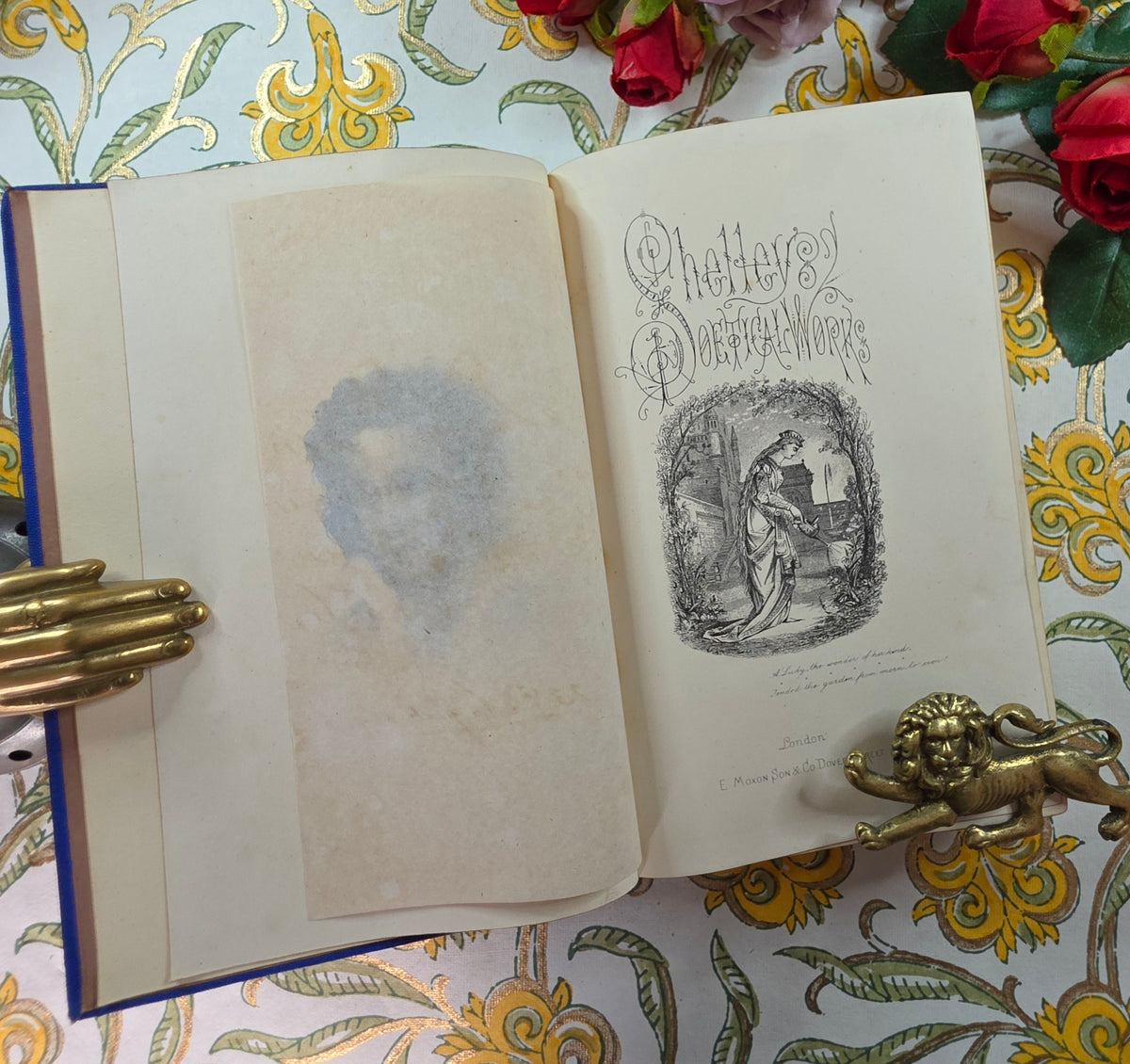 1870s The Poetical Works of Percy Bysshe Shelley - Illustrated Antique Book