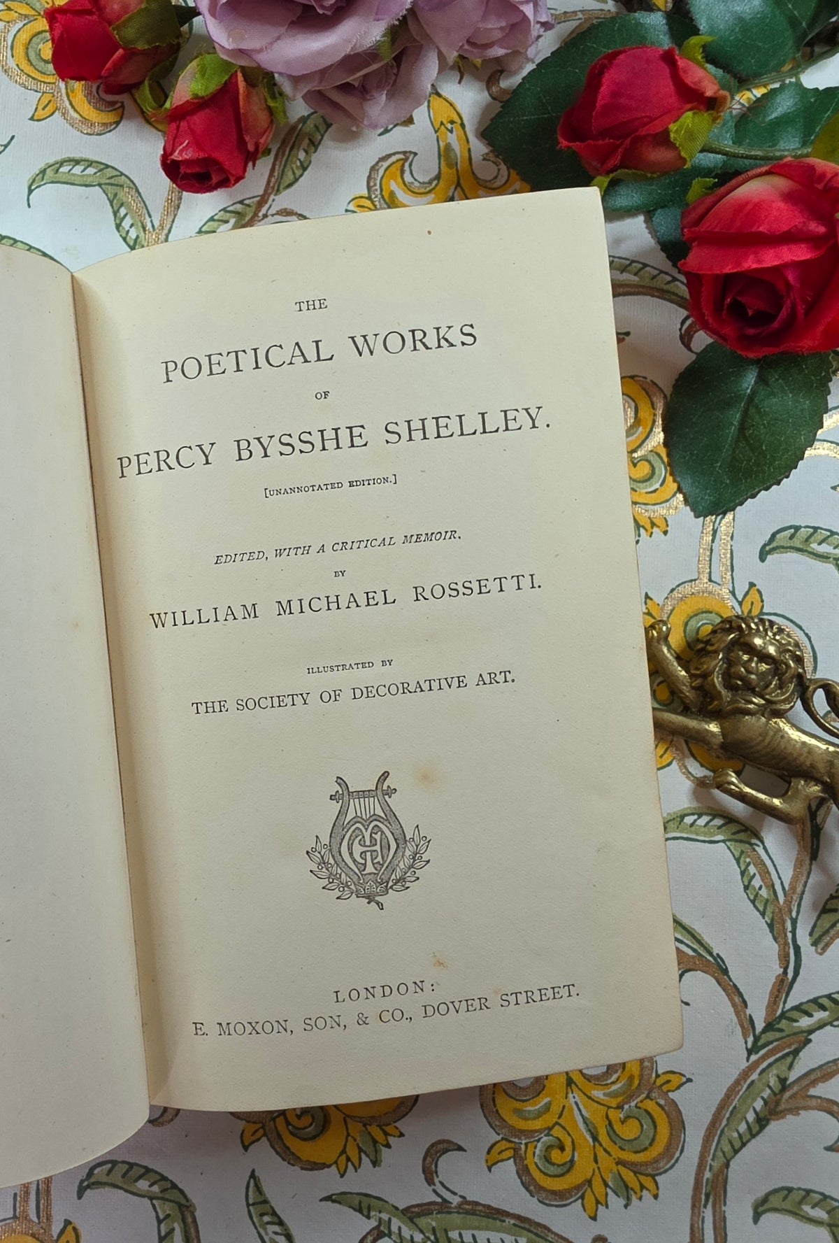 1870s The Poetical Works of Percy Bysshe Shelley - Illustrated Antique Book