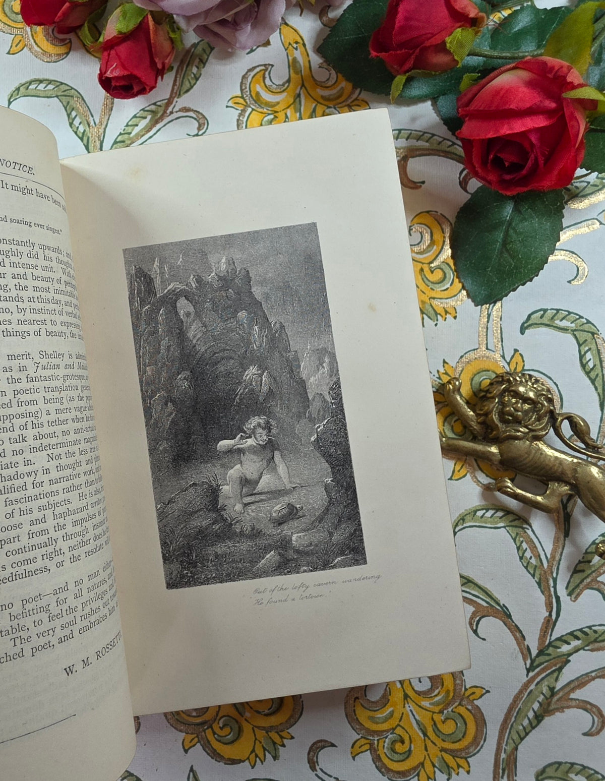 1870s The Poetical Works of Percy Bysshe Shelley - Illustrated Antique Book