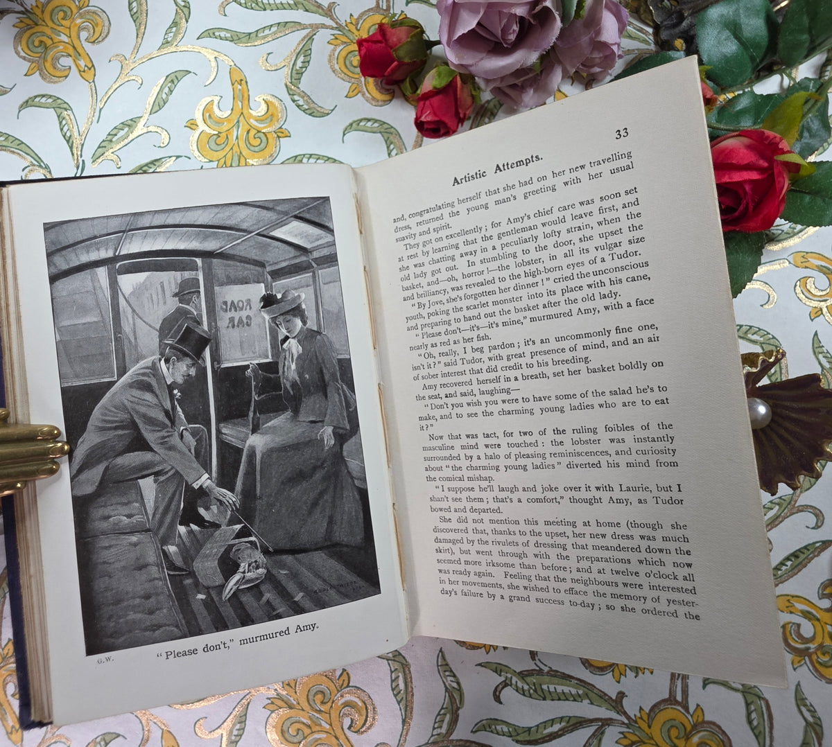 c1910 Good Wives by Louisa May Alcott- Illustrated Antique Book