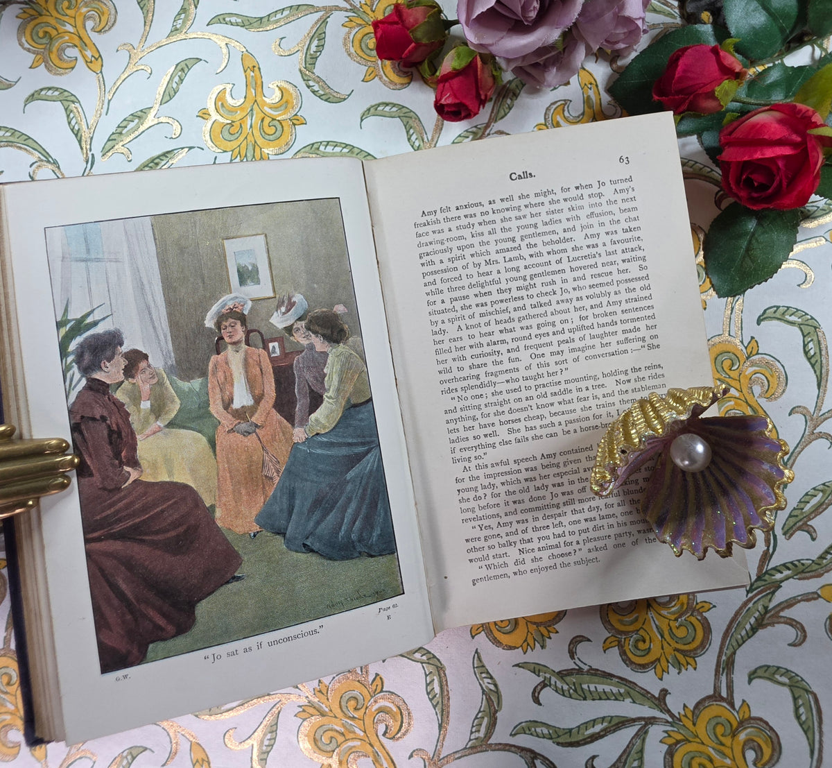 c1910 Good Wives by Louisa May Alcott- Illustrated Antique Book