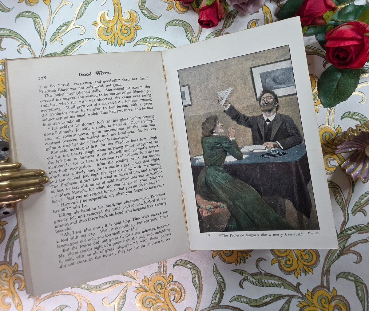 c1910 Good Wives by Louisa May Alcott- Illustrated Antique Book