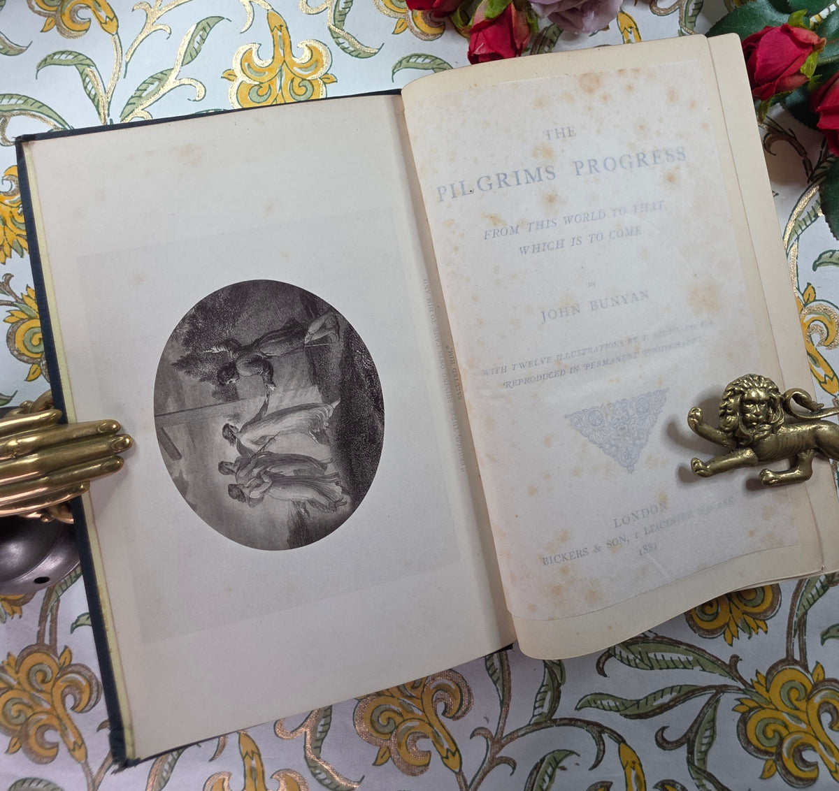 1881 The Pilgrim's Progress by John Bunyan - Illustrated Antique Book