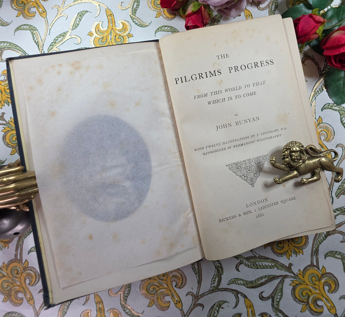 1881 The Pilgrim's Progress by John Bunyan - Illustrated Antique Book
