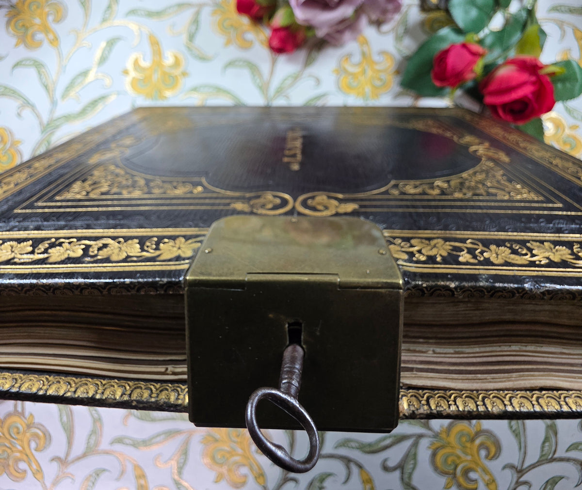 1828 Late Georgian Locked Book - Working Lock and Key